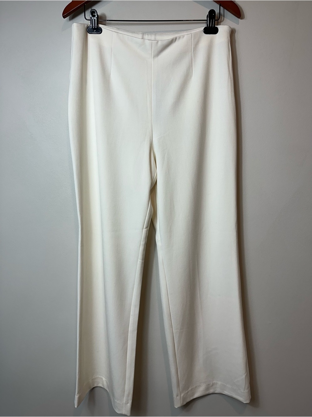 NWT NIC+ZOE Cream Dress Pants Size 12 Side Zip Career Trouser $138 - Picture 2 of 8